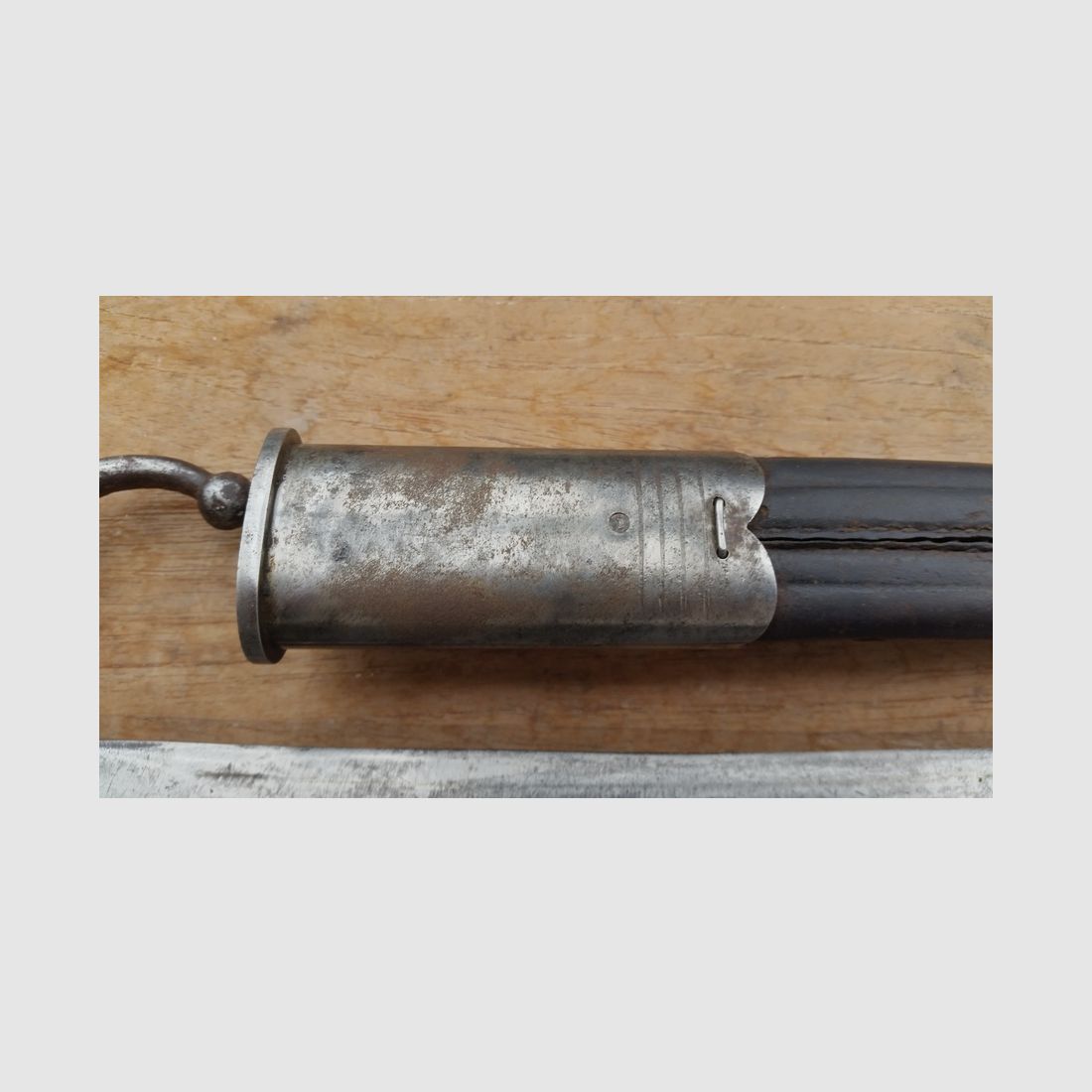 Rare baïonnette turque 1887 (pas 1890) dans sa bonne longueur d&rsquo;origine – Fabrication Alex Coppel – bon fourreau – TBE, image 11 sur 21