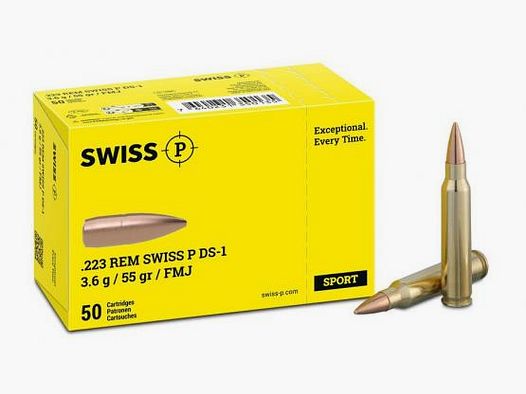 SWISS P .223 Rem. DS-1 3,6g/55gr Target/Match - Munition - 620,00€ per 1000 Schuss