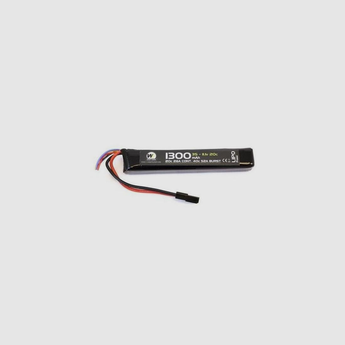 LiPo-Akku Nuprol 11,1V 1300mAh 20C - Hochleistungs - Zuverlässige Autonomie für Airsoft-Ausrüstung, Bild 1 von 5