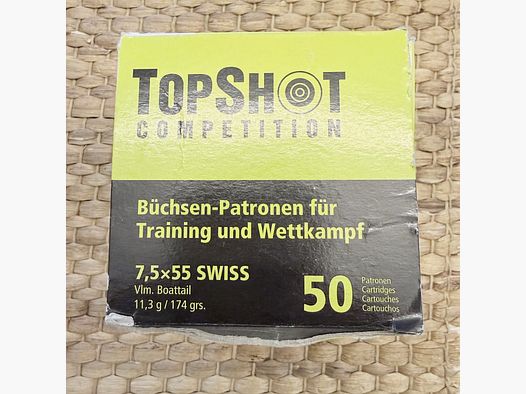 Brass cases 7.5x55 Swiss TOP SHOT
