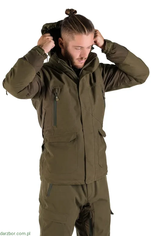 Geïsoleerde herenjas Thunder Thermo 4 in groen met membraan, afbeelding 2 van 3