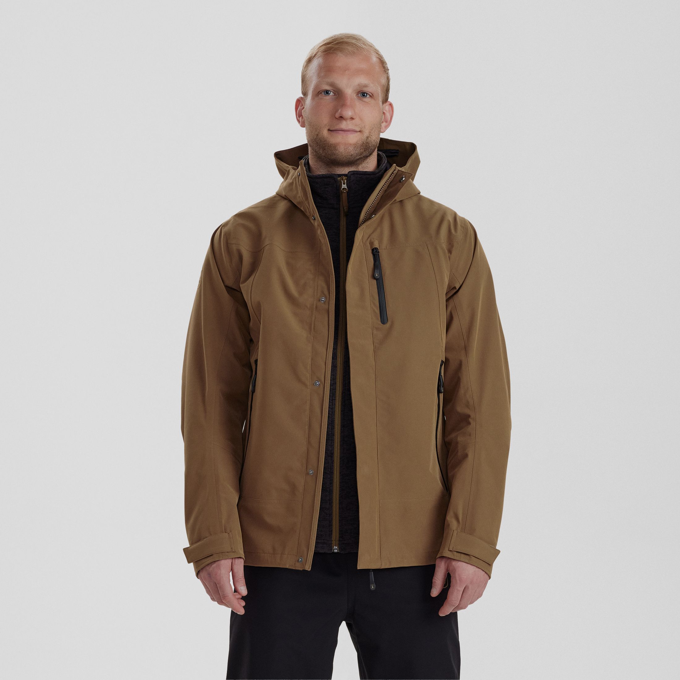 Sarek Shell Jacke mit Kapuze - Butternut – Größe: 4XL