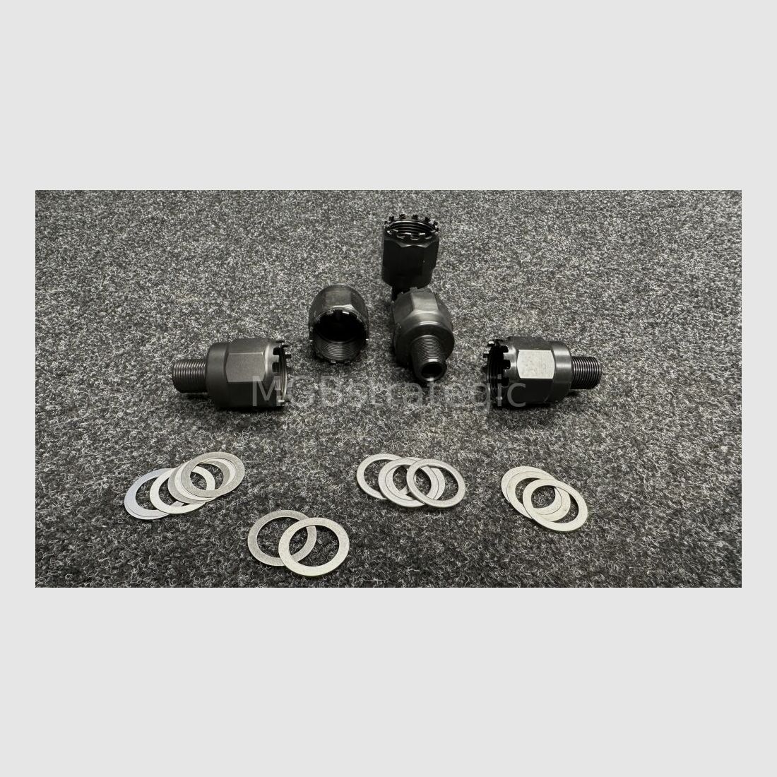 Gewindeadapter M24x1,5 RH auf M14x1 LH passend für AK74 oder Saiga Gewindeadapter M24x1,5 rechts auf M14x1 links gefertigt aus 42CrMo4 und nitriert auch ggf. passend für Arsenal Saiga MK AK74 AK74M AK100 Serie