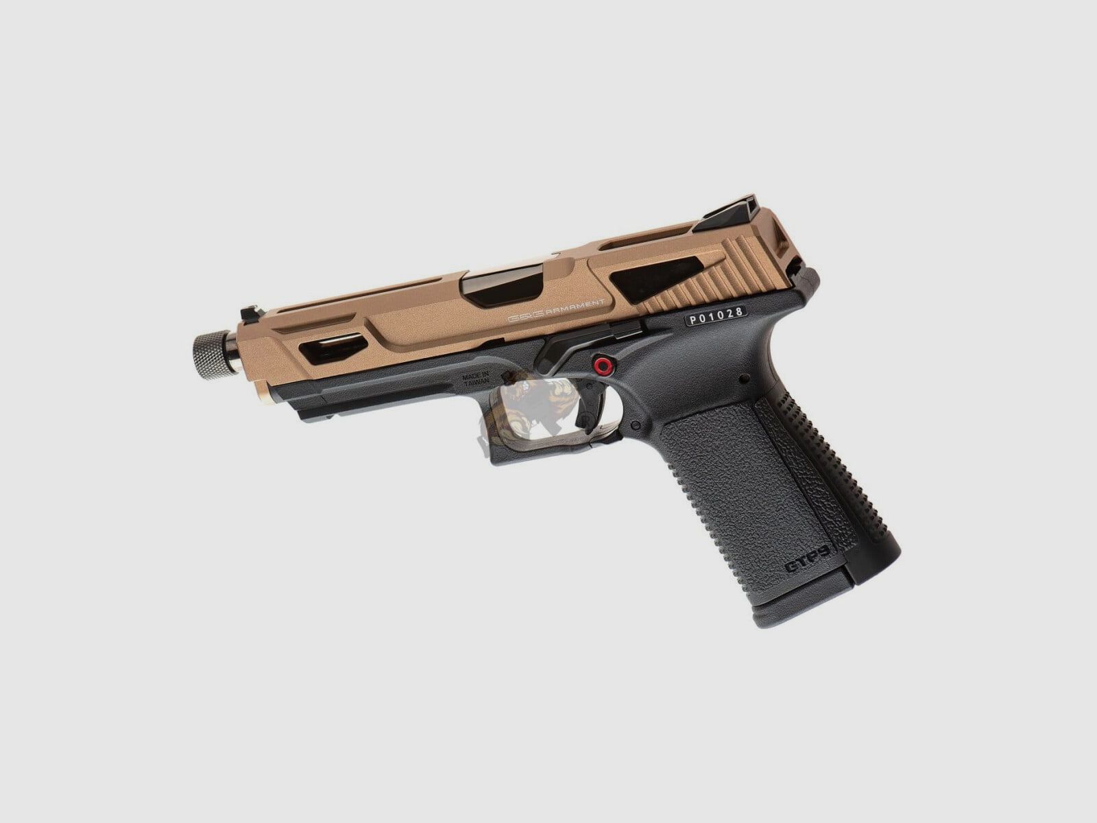 GTP9 MS CNC Scivolo in Metallo Gas Blow Back Nero/Deserto Airsoft Libero da 18 - GBB - F | G&G, immagine 2 di 7