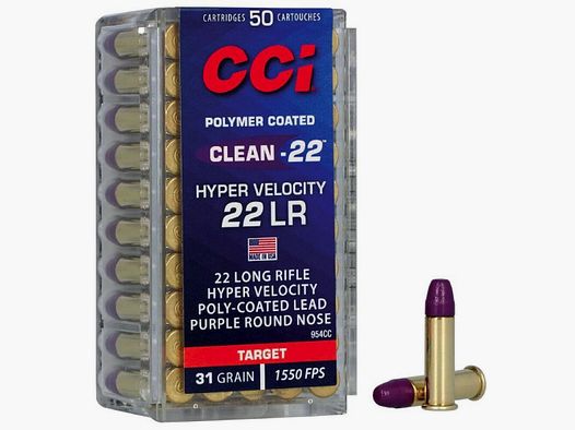 CCI Clean-22 HV LRN Lila 31grs 50S .22lr