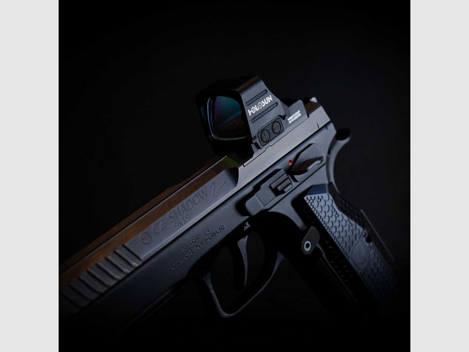 Holosun HS507COMP Offenes Reflex Rotpunktvisier mit wechselbarem Absehen (2MOA Punkt, 8/20/32MOA Kreis)