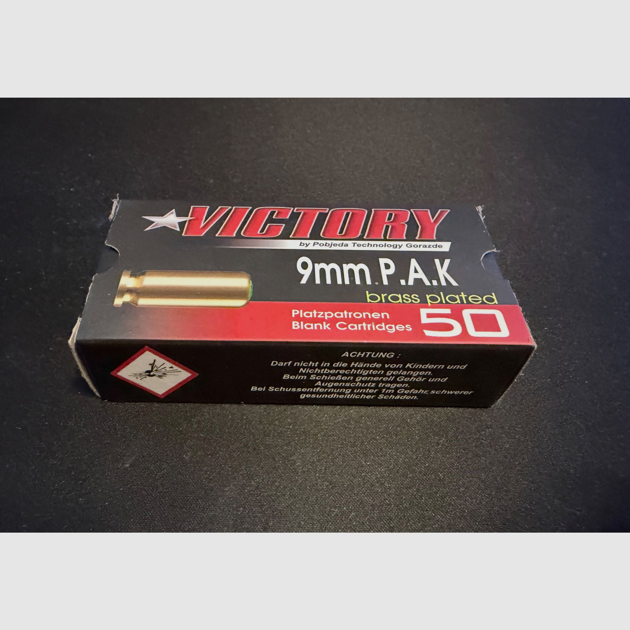 Victory Pobjeda munizioni da salve calibro 9mm P.A.K. ottone, immagine 2 di 2