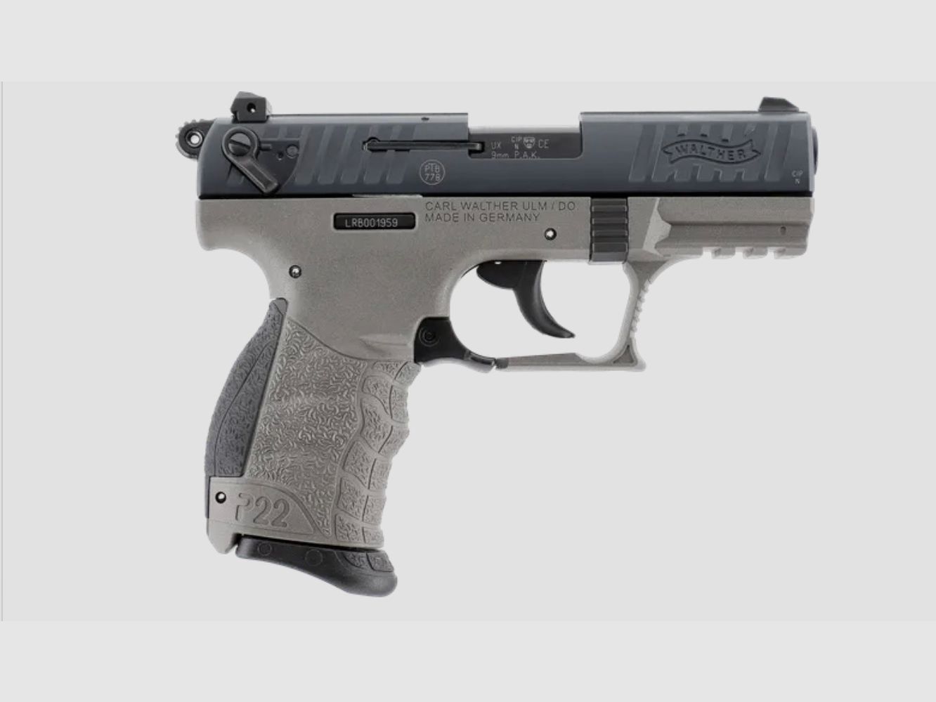 Umarex 308.02.32 Walther Mod. P22Q TGR - Meteor Gray 9 mm P.A.K. 7R