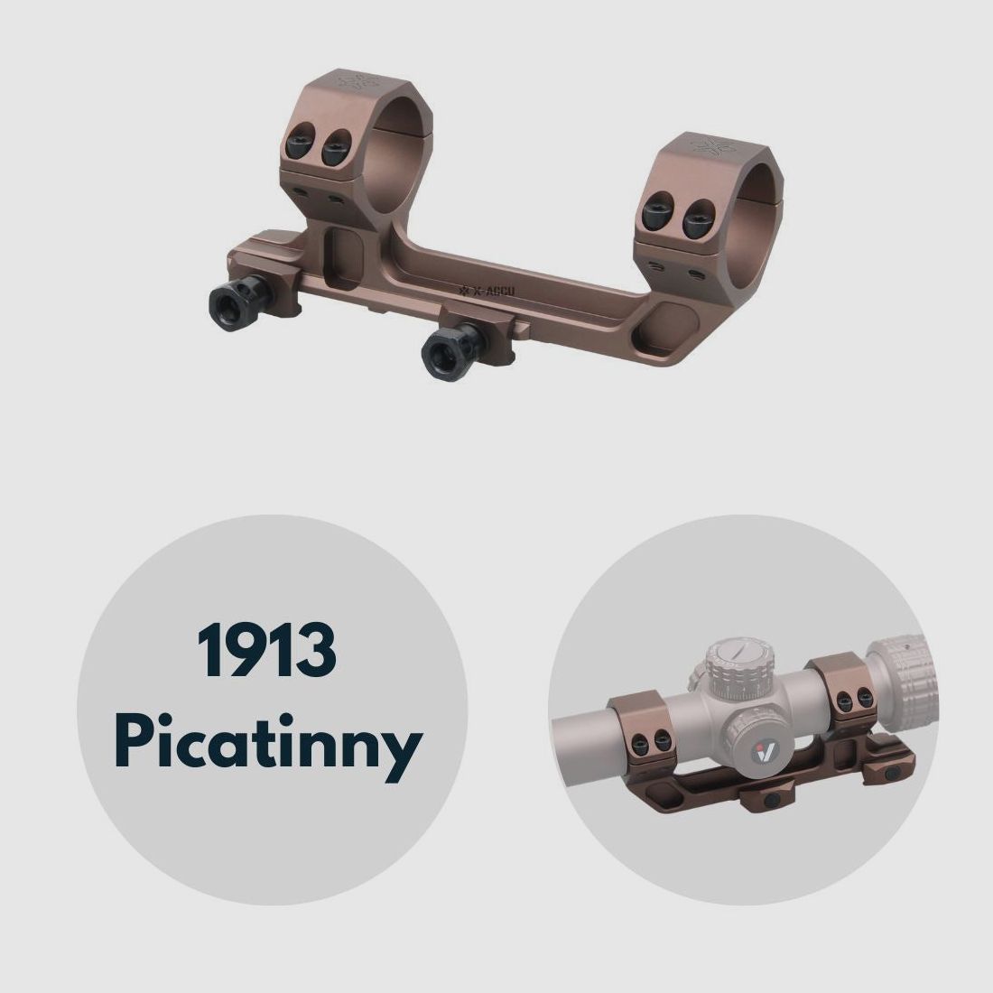 Vector Optics XASR-3036 X-Accu Block Mount for 30mm Tube, 21mm ext. Picatinny for AR, 20MOA Inclination, h=38mm FDE