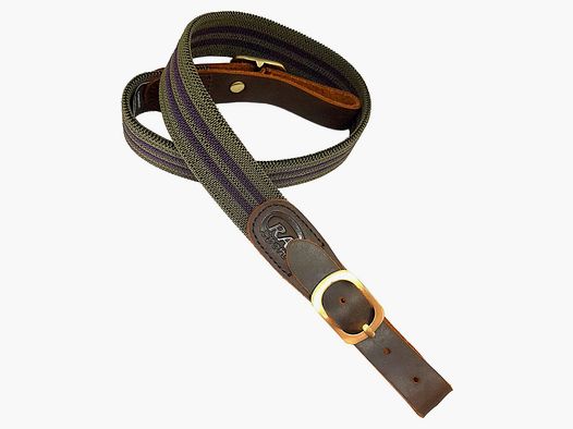 Elastisches Band mit grünen Lederbändern