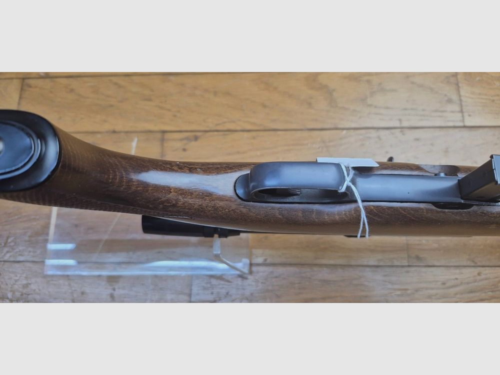 Mooie Geweer RAF Model 64 – Kal. .22LR – Semi-automatisch geweer – 10 schots magazijn – Bushnell 3x-7 Custom .22 richtkijker "Made in Japan" – 100% staal – Nieuwe loop – Uitstekende staat – TBE+/TBE++, afbeelding 15 van 36