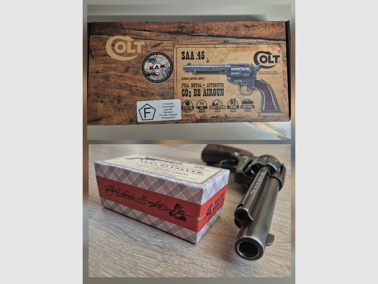 Limited SAA revolver, cal. 0.43 (!), Co2, antique finish, solid core