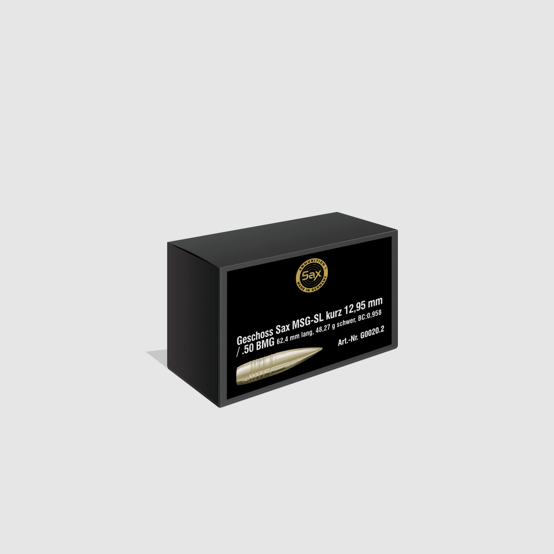 Projectiles Sax MSG-SL12,7 mm / .500, 48,27 g / 744,90 gr, Bild 1 von 2