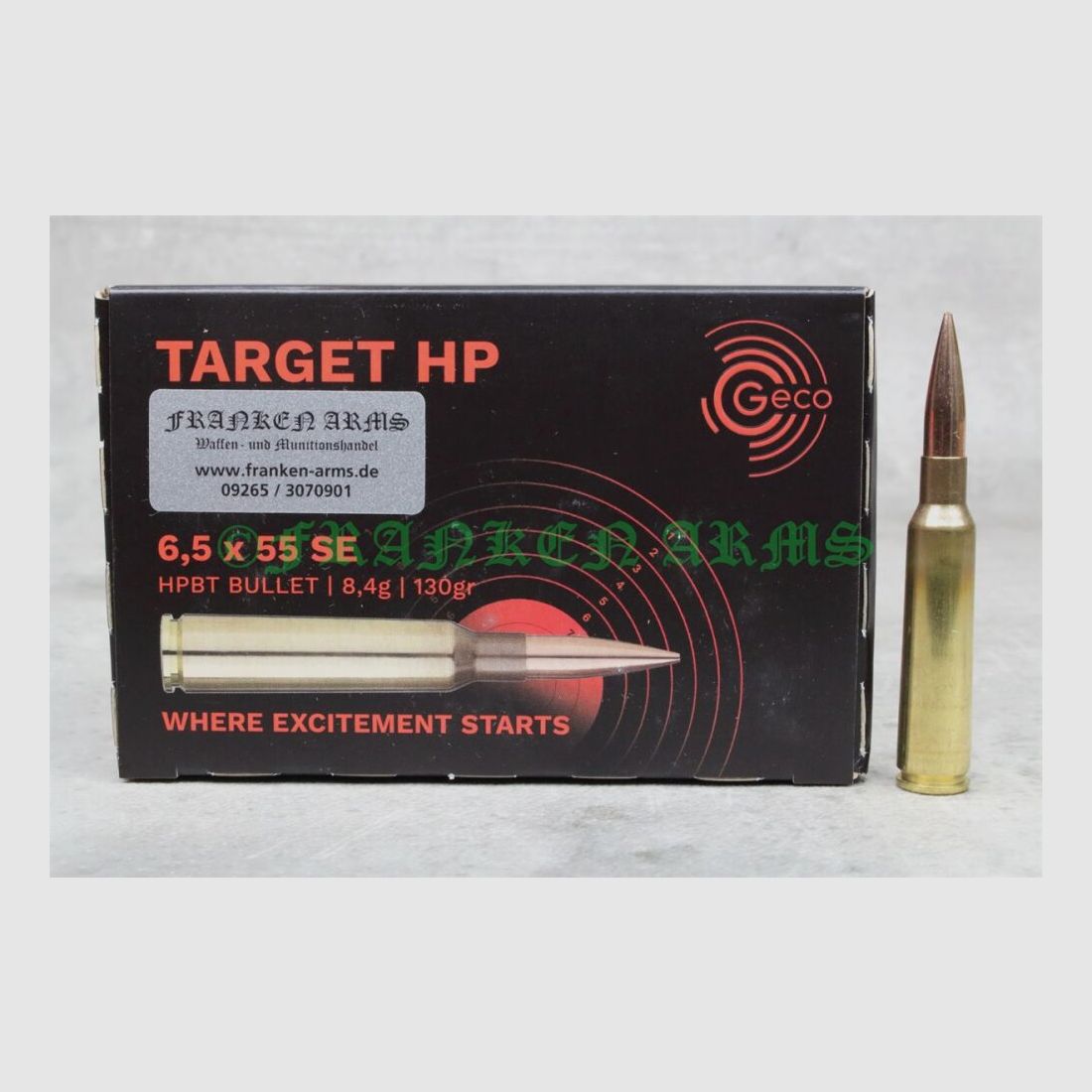 GECO Target HP 6,5x55 SE 130gr. 8,4g 50 Stück