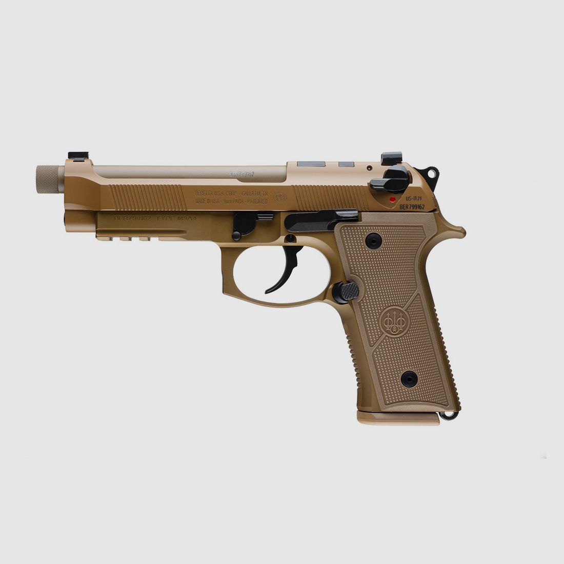 Pistolet Beretta M9A4 9×19 mm Tactical FDE, image 4 sur 4