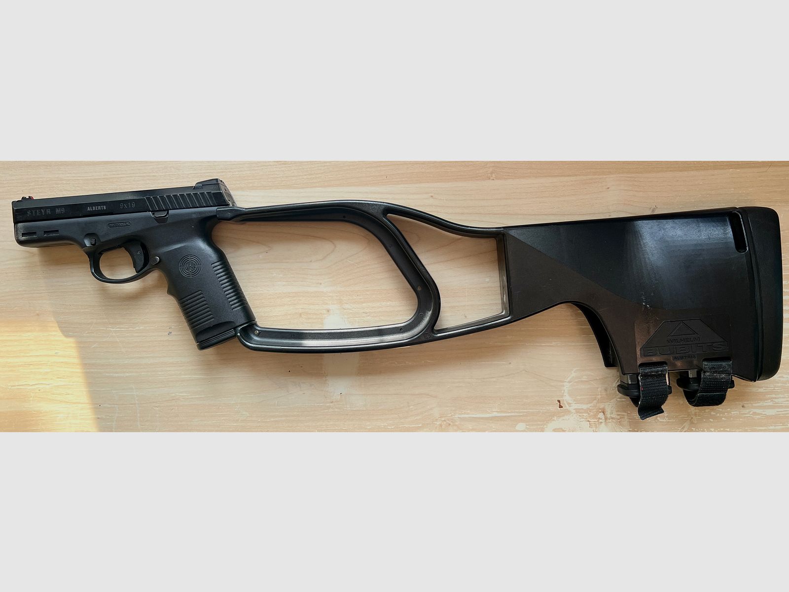 Originele Wilhelm Bubits Anschlagschaft voor Steyr M9 – Zeldzaamheid – Verzamelobject – nauwelijks nog verkrijgbaar (Alternatief voor CAA. Roni, KPOS, HERA; ODIN