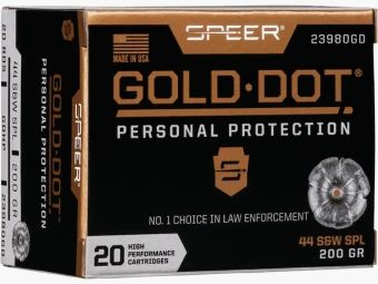 Speer Gold Dot Protección Personal .44 S&W Special 200GR GDHP 20 cartuchos