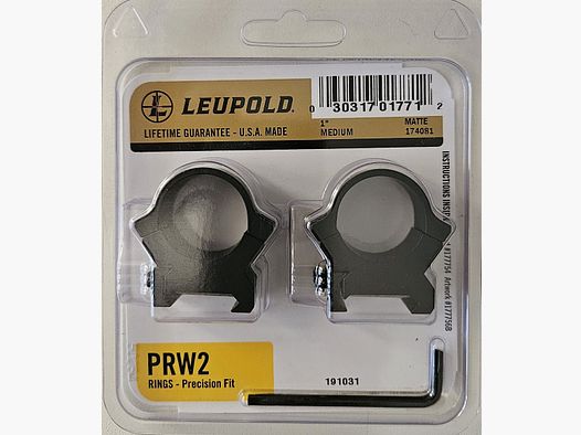 Picatinny Montage-ringen Leupold PRW2 25,4mm / 1" Medium 174081 - Nieuwe goederen van de vakhandel