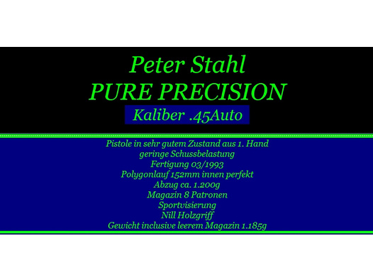 Peter Stahl 1911 Pure Precision .45ACP 