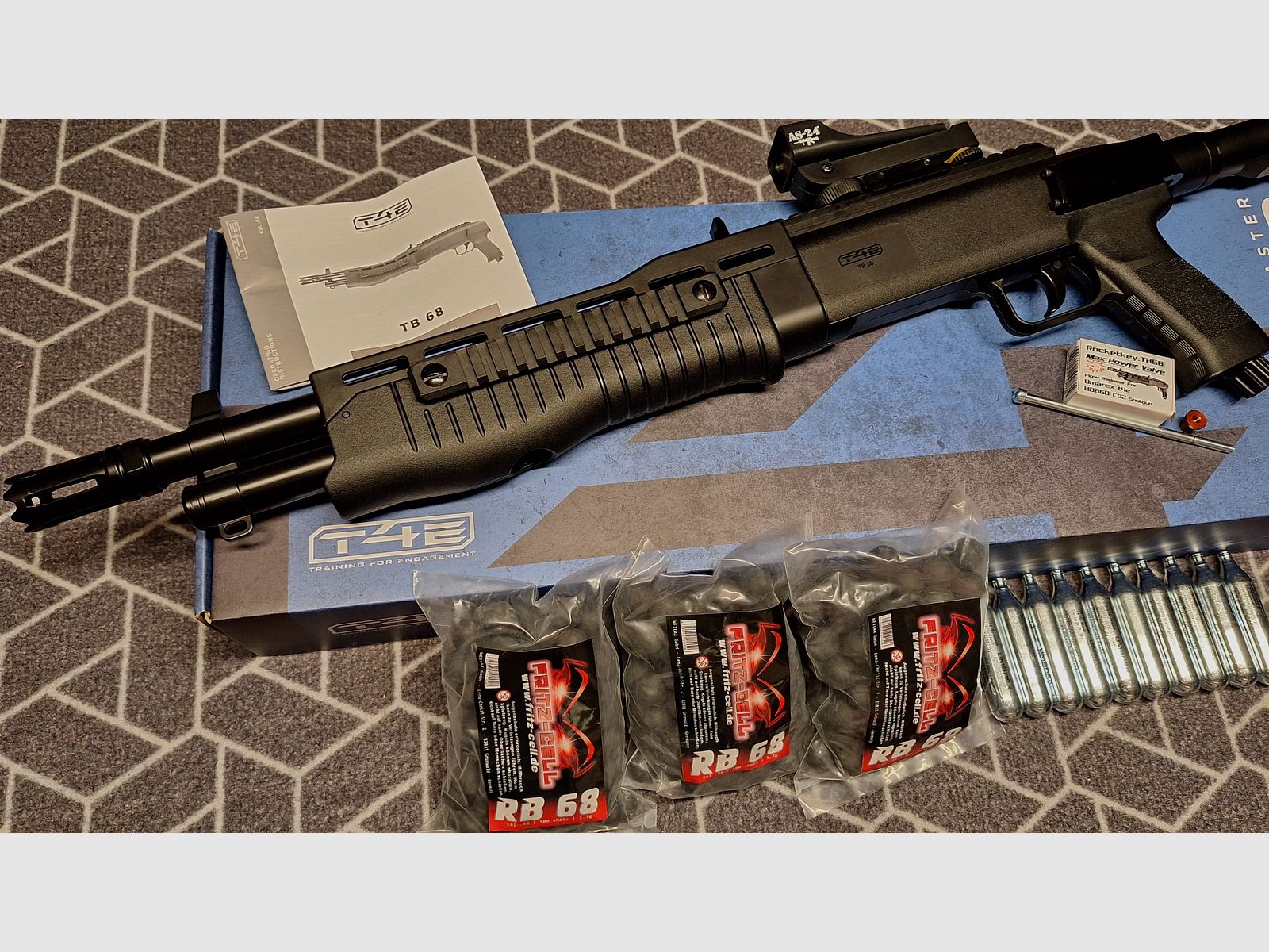 T4E TB68/HDB68 AR style/AR stock! RedDot NEW!