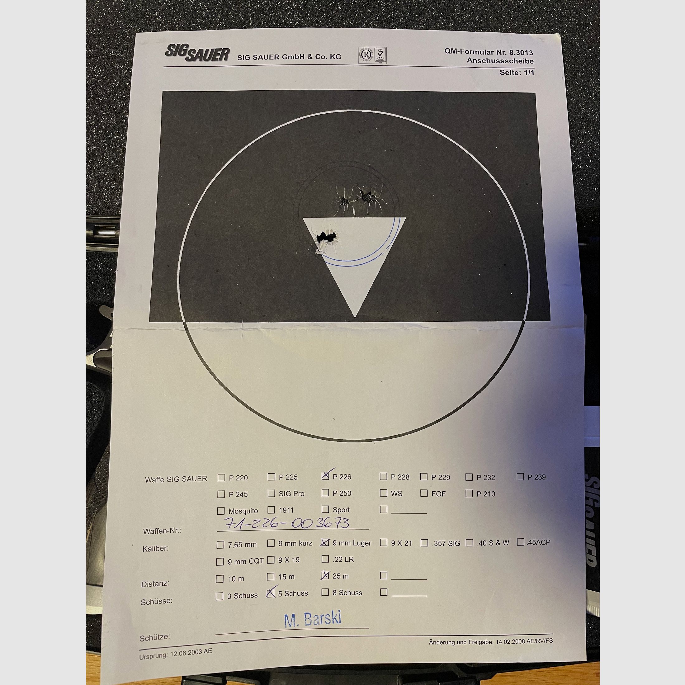 SIG SAUER P226 X-SIX SQUELETTE 9MM LUGER