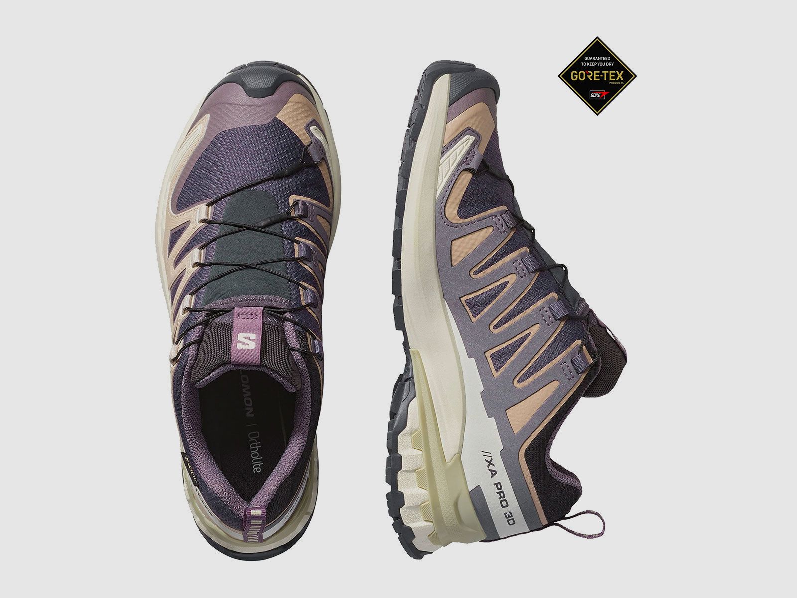 SALOMON – DONNA – XA PRO 3D V9 GTX Nine Iron / Oxford Tan / Alfalfa, immagine 2 di 8