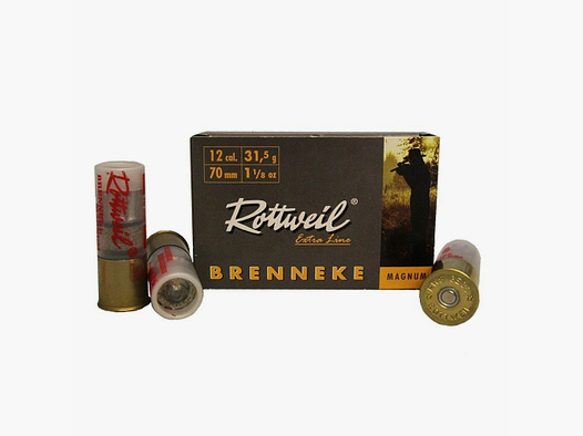 Rottweil Brenneke Magnum 12/70 - 31,5g Patrone - Rottweil