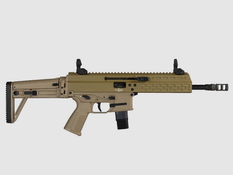 B&T APC9 Sport DE con calcio fisso MBT, Coyote TAN, senza Aimpoint