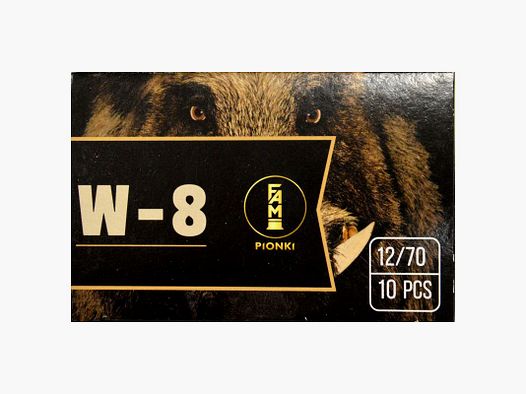 Jagdschrotpatronen PIONKI 12/70 Flintenlaufgeschoss W-8 29 g – 10 Stück