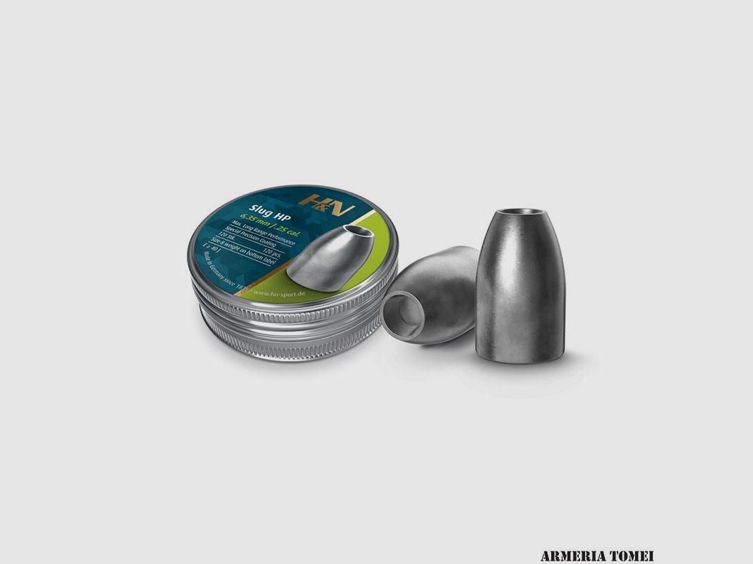 BALAS AIRE COMPRIMIDO – H&N SLUG HP II 6,35MM / .25 CAL 32g>40j (120uds)