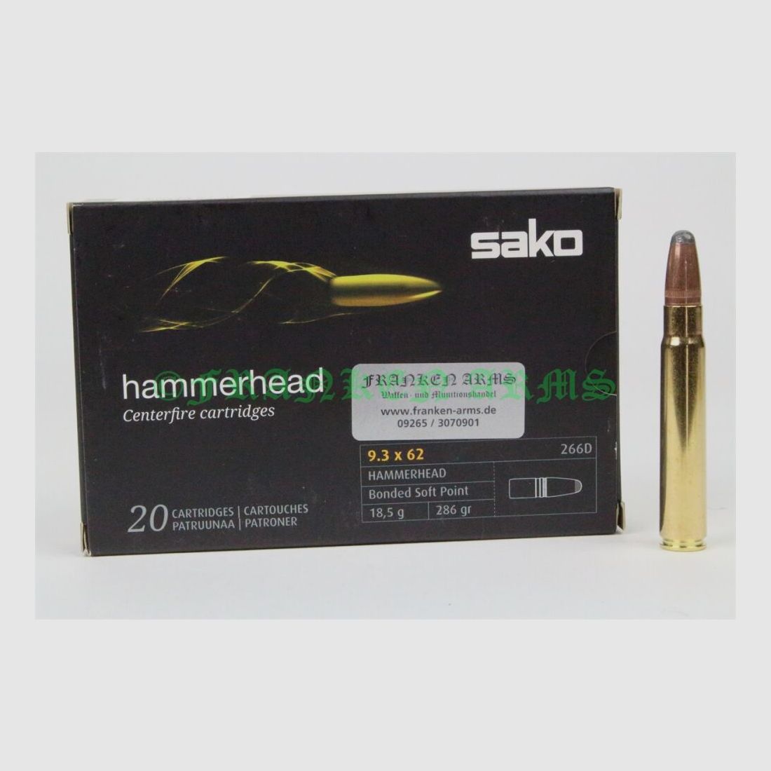 Sako Hammerhead 9,3x62 286gr. 18,5g 20 pezzi prezzi a scalare