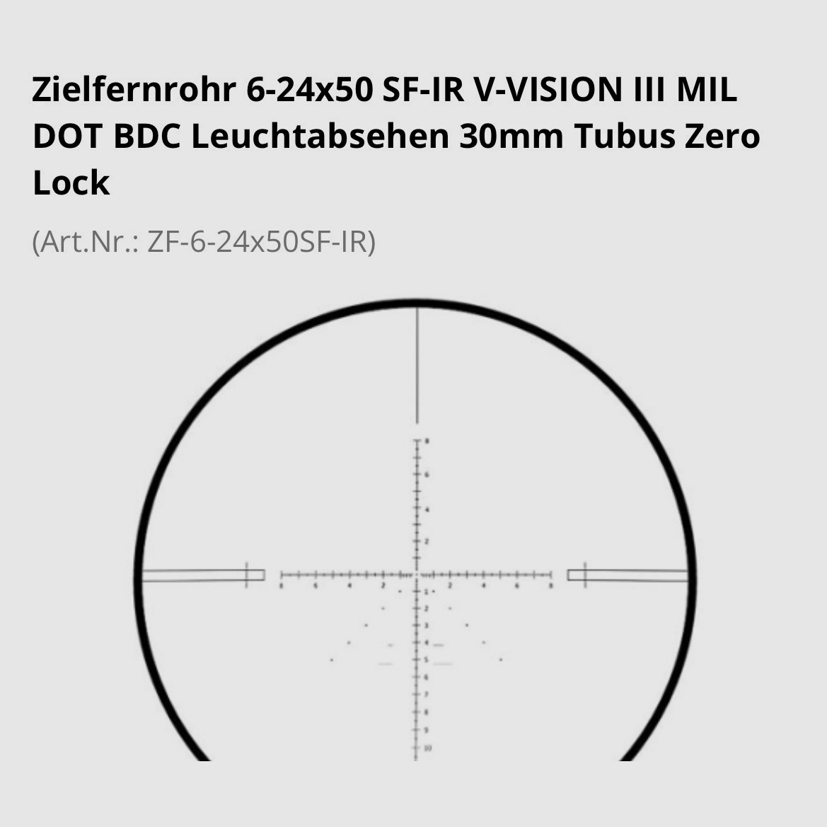 Ritter Vision 6-24x50 SFP riflescope