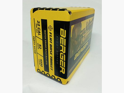 Berger .22 Flat Base Target 52 Grain (envase a granel)