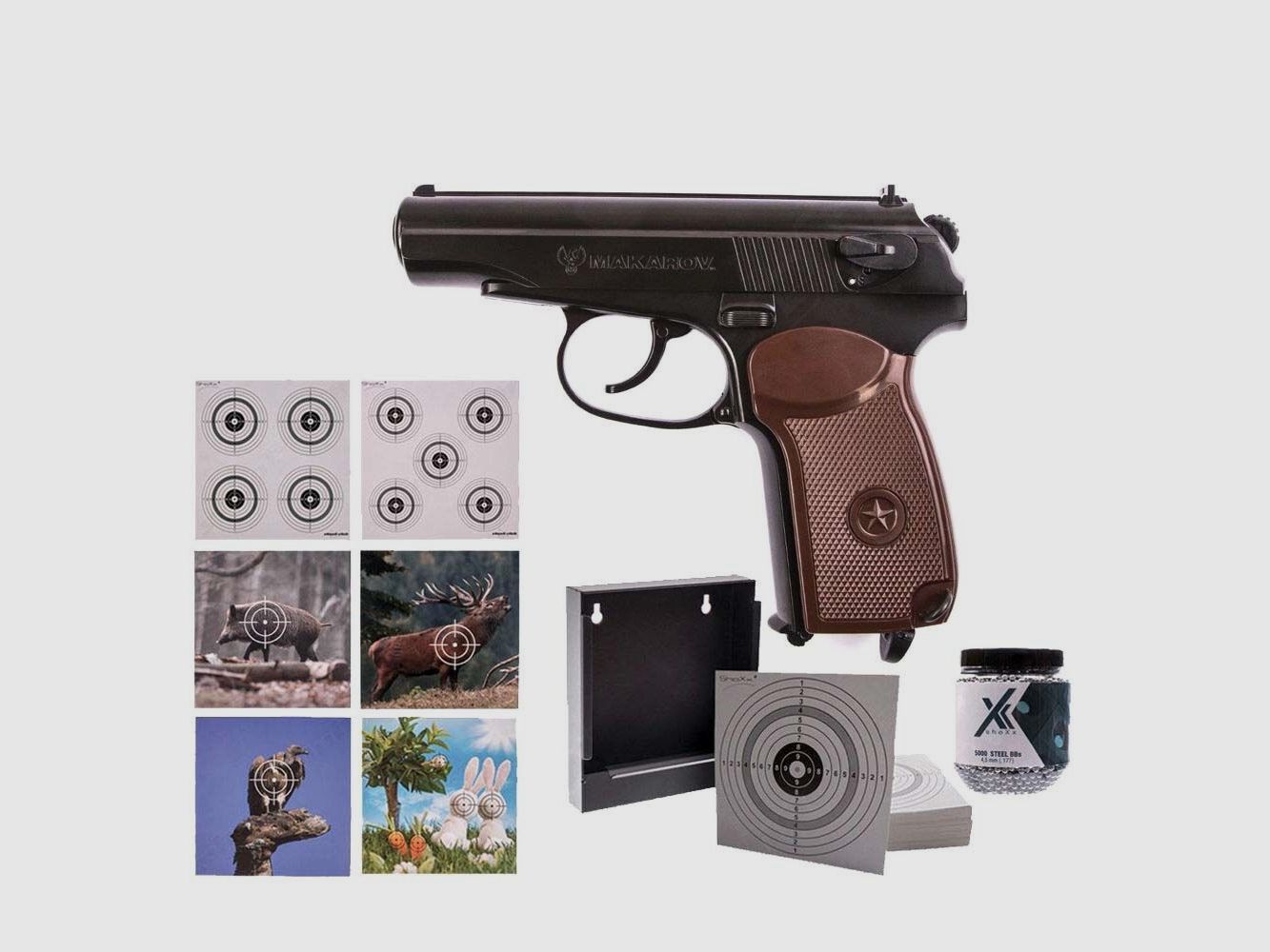 Makarov Umarex Makarov CO2 Pistole 4,5 mm BBs Zielscheiben Set