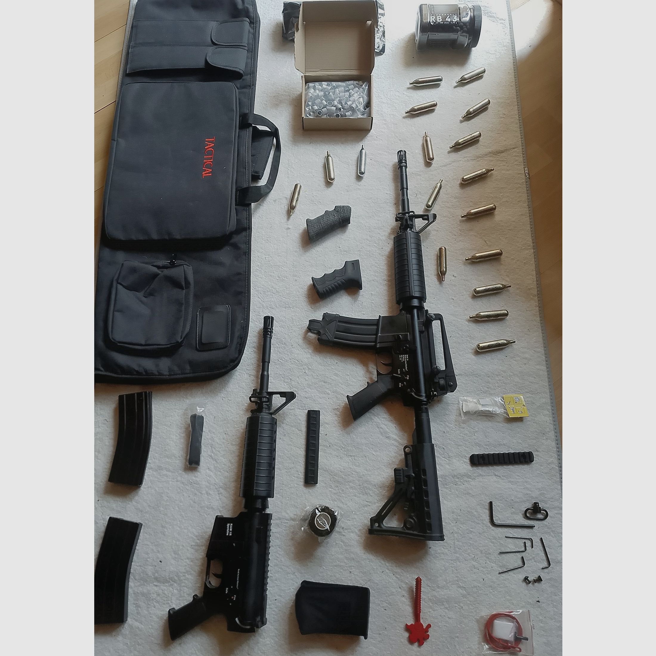 2x .43 RAM Makierer Sturmgewehr 1R Gewehr Umarex CO2 Druckluft Set Sammlung Bastler Tausch en reprise PCP Luftgewehr Pressluft 