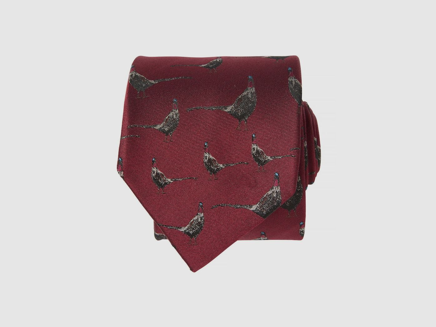 Chevalier Dixter Silk Tie Fox Red Pheasant