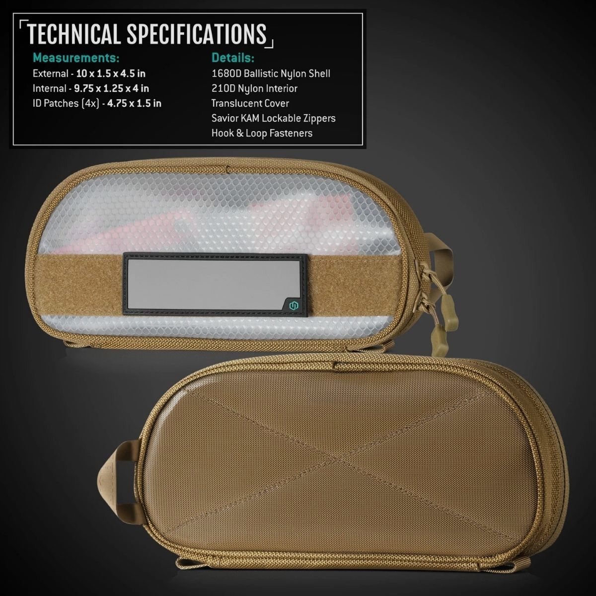 Savior - Pouch Core 10x5 paquete de 2 - TAN - SP-PCORE10X5-2P-TN, imagen 3 de 5