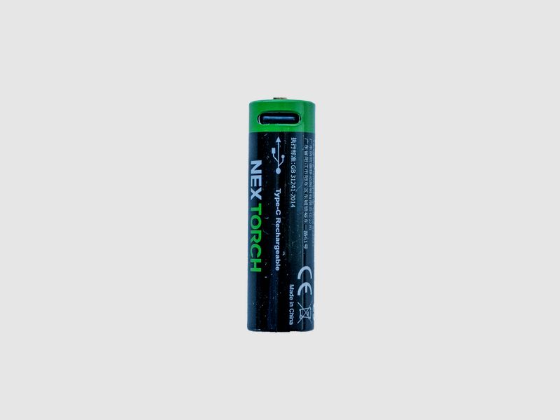 NEXTORCH DC0087C 14500 Batterie USB-C – 3,6 V 880 mAh pour TA15 et TA10