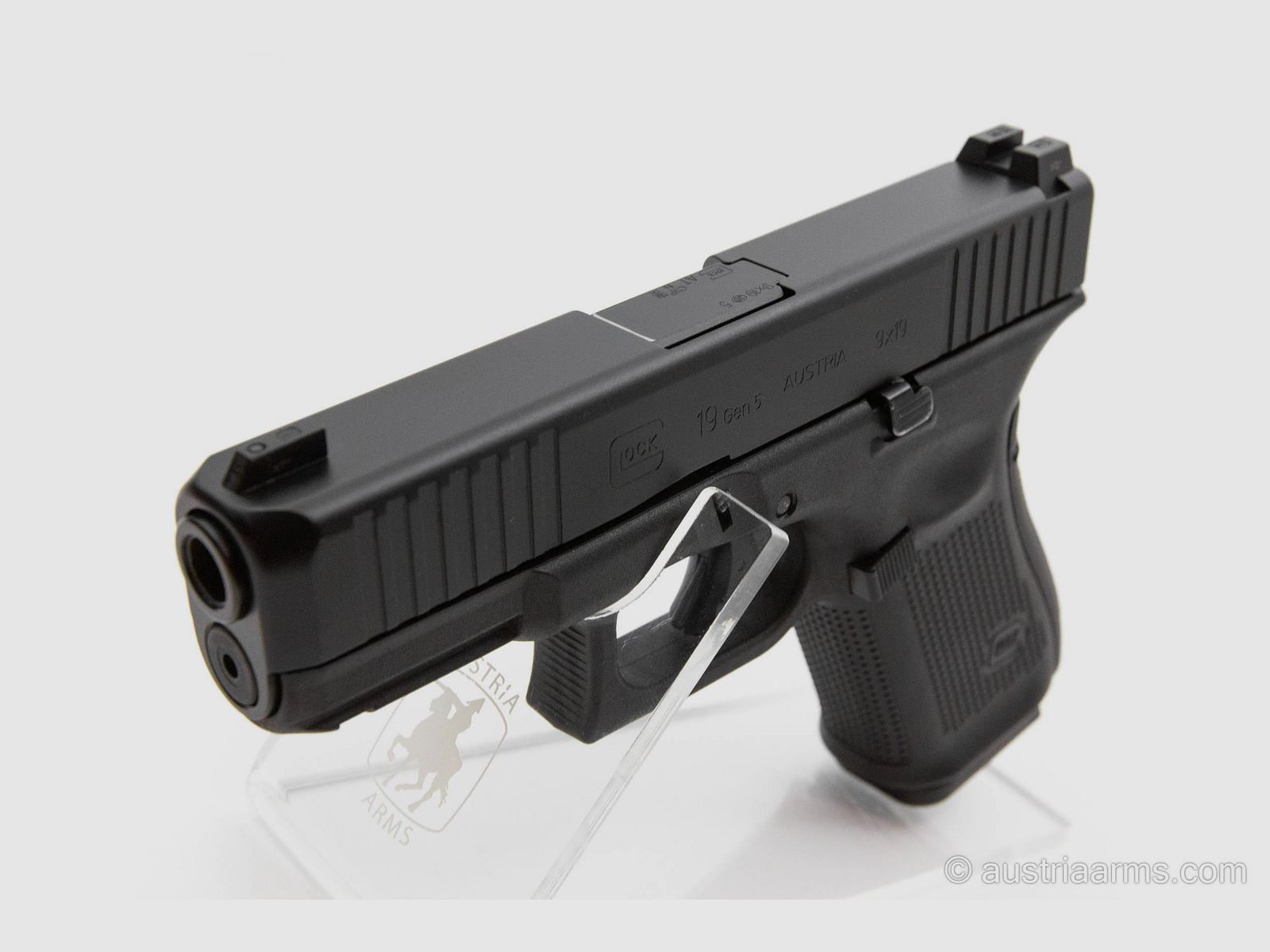 Glock 19 Gen 5 inkl. Tritium Visier, neuwertige Gebrauchtwaffe, 9×19 mm, Bild 4 von 5