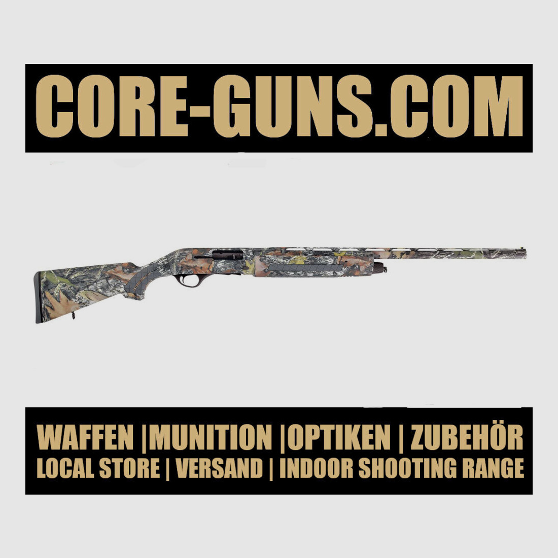 HUBERTUS Extreme 71cm 12/76 halbautomatische Flinte CAMO Selbstladeflinte Hubertus Extrem Camo Stahlschrotbeschuss