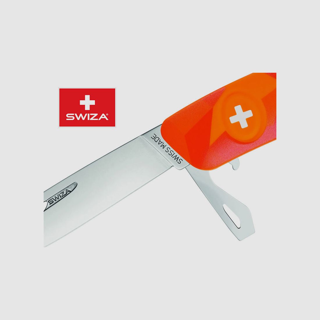 SWIZA Schweizer Messer FILIX D03 CAMO URBAN ORANGE, Edelstahl 440, 11 Funktionen, Korkenzieher