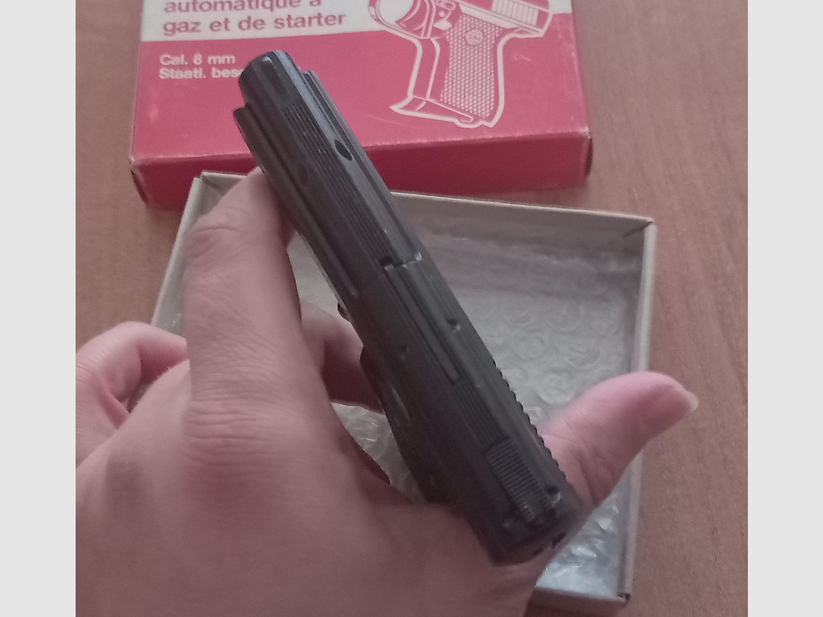 Seltene Starterpistole Rhöner SM 151A im PTB 474/ Kal. 8 mm Knall