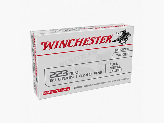 Winchester .223 Rem 55 gr Full Metal Jacket 20 Stück - Sonderposten -