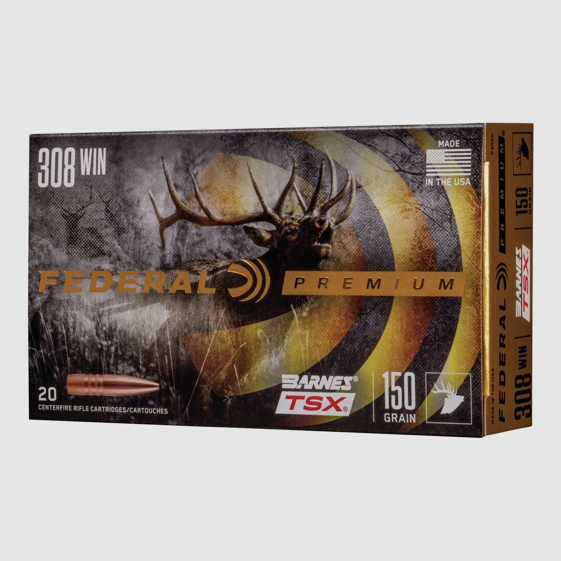 Federal Ammunition .308 Win. Vital-Shok Barnes TSX 9.7g/150grs., image 2 of 7