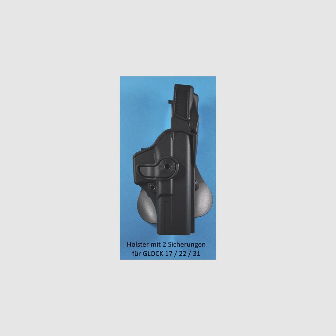 schwenkbares Paddle-Holster für GLOCK 17 / 22 / 28 / 31 Pistolen mit doppelter Zugriff-Sicherung