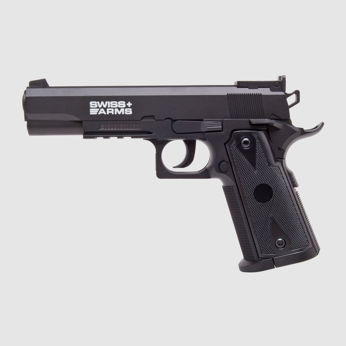 Swiss Arms P1911 Match Schwarz 4,5mm BB - Druckluft Co2 Non BlowBack