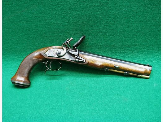 Artax Boutet steenschlofpistool, kal. 45 glad, met visleer