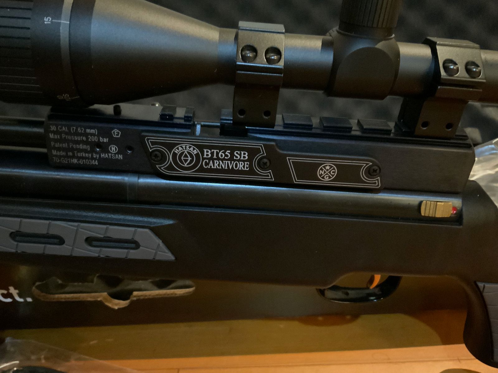 Hatsan BT 65 PCP carabina de aire comprimido rifle de aire calibre 7,62mm