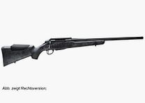 TIKKA T3x LITE BADLANDS .308 Win., Linksversion, Lauf stainless Cerakote graphit beschichtet, LL 20", Drall 10", Direktabzug, Verschluss Teflon beschichtet, Picatinny-Schiene 0 MOA, 3 Schuss, Synthetikschaft BADLANDS schwarz, ohne Visierung, MG M15X1