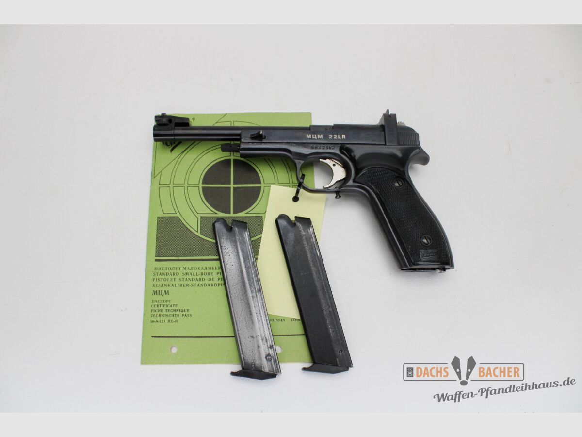 Pistole Margolin Kal. .22lfB mit 2 Magazinen